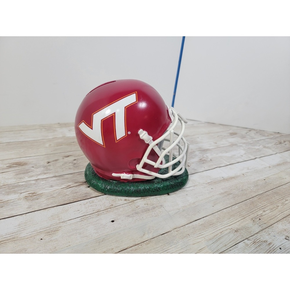 Vintage Virginia Tech Hokies CERAMIC Football Helmet COIN BANK